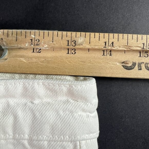 Zara Jeans Women's 27x29* High Rise Wide Leg White Raw Hem Denim Tag 4 - Picture 16 of 16